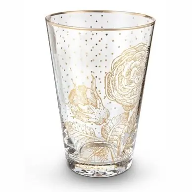 Verre Long Drink Pip Studio Royal Golden Flower 370 ml (Lot de 6) Meilleure Qualité